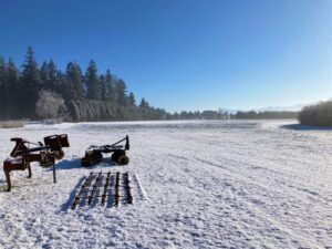 Photo of snow on the PMC fields